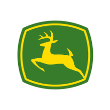 A green and yellow logo of a deer.